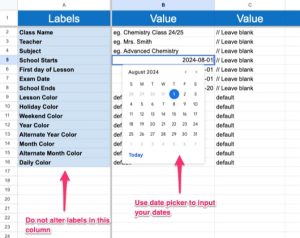 data sheet screenshot